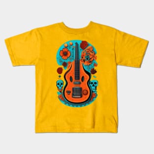 Mexican Guitar Flat Vector Flyer Kids T-Shirt